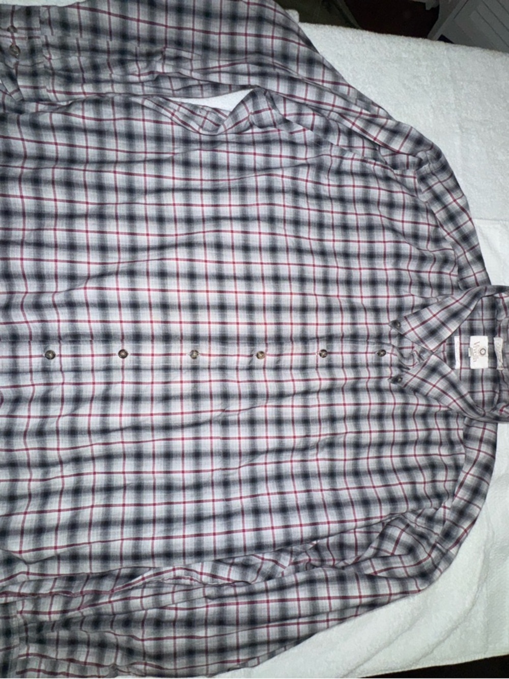 Viyella Men's Long Sleeve Button Down Shirt, Wool Blend, Multicolor Plaid, 3XL
